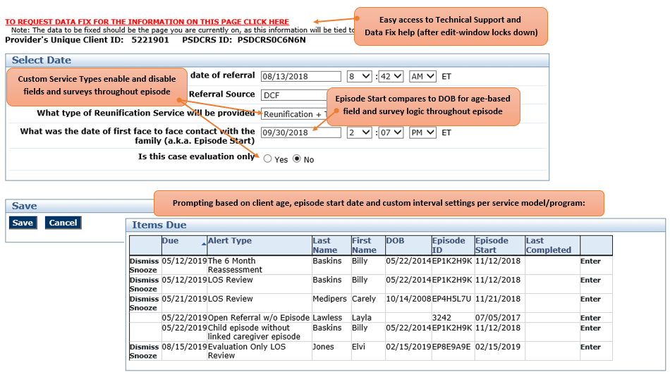 PIE Baseline Intake Custom conditional logic